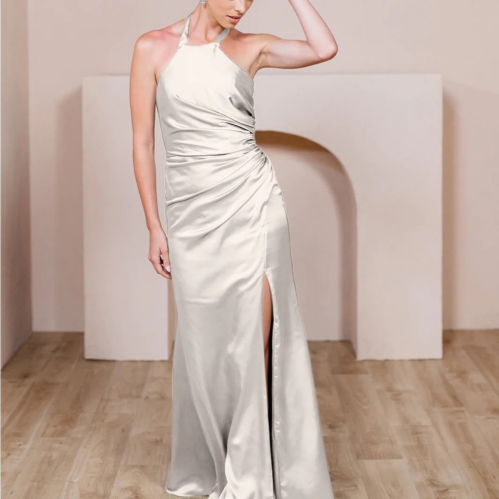 Champagne Neutral Gown, Floor Length, Formal, Bridesmaid (Bridal Sizing)